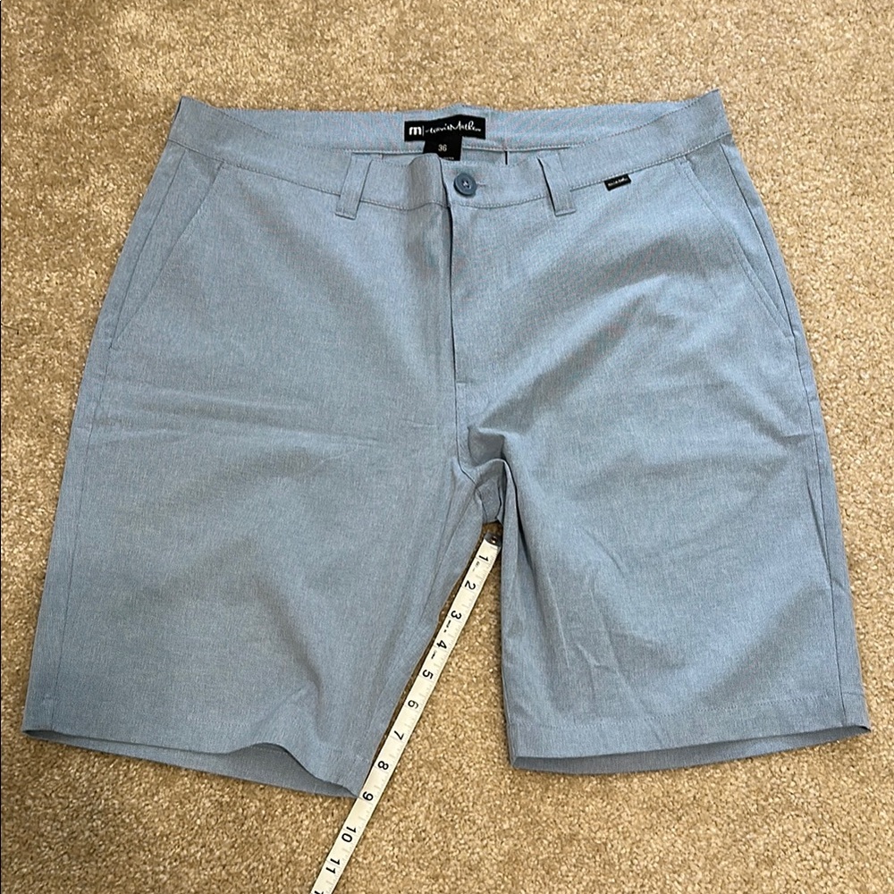 Travis Mathew Blue Flat Front Shorts Casual Wear-Size 36